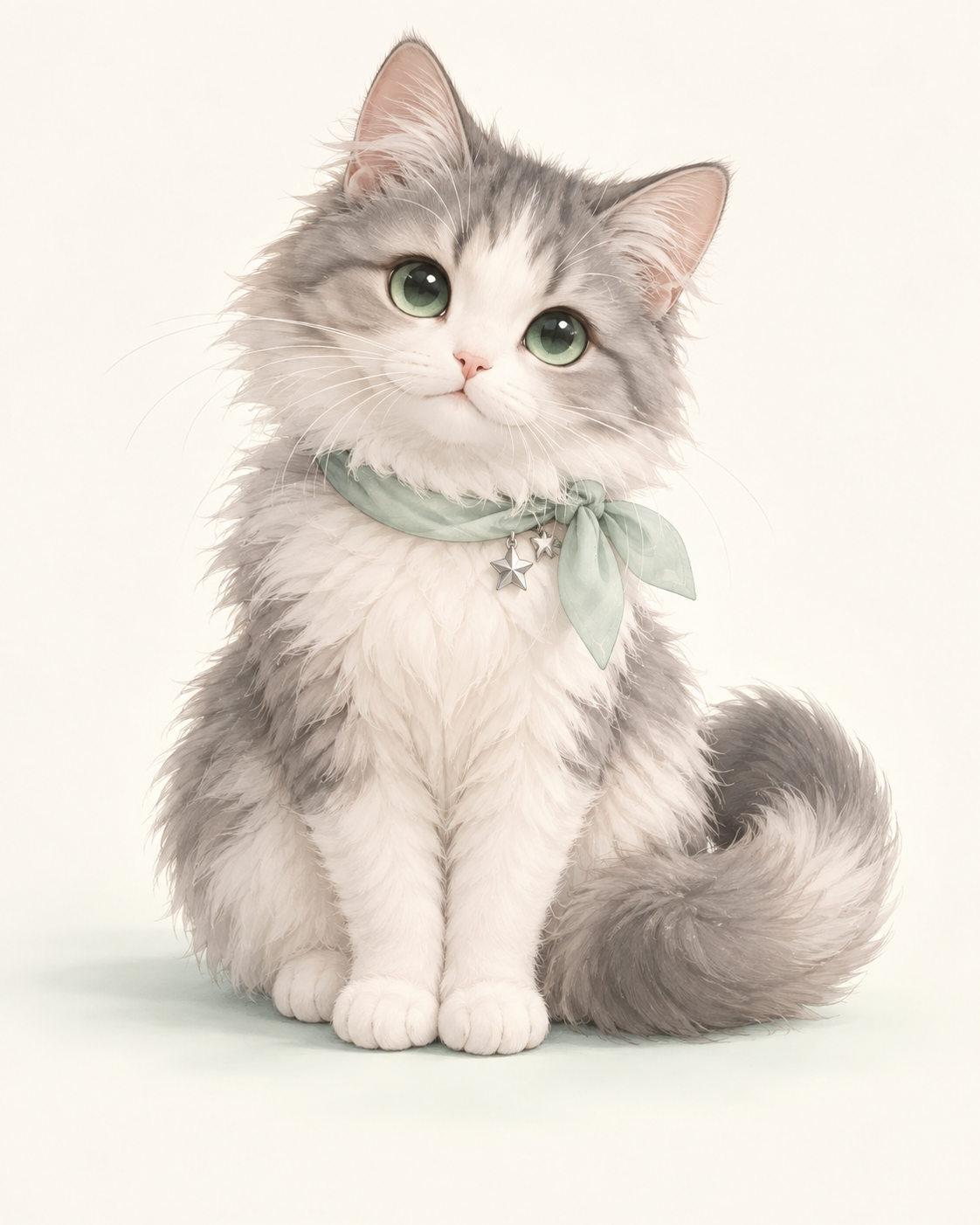 灰白小猫云团